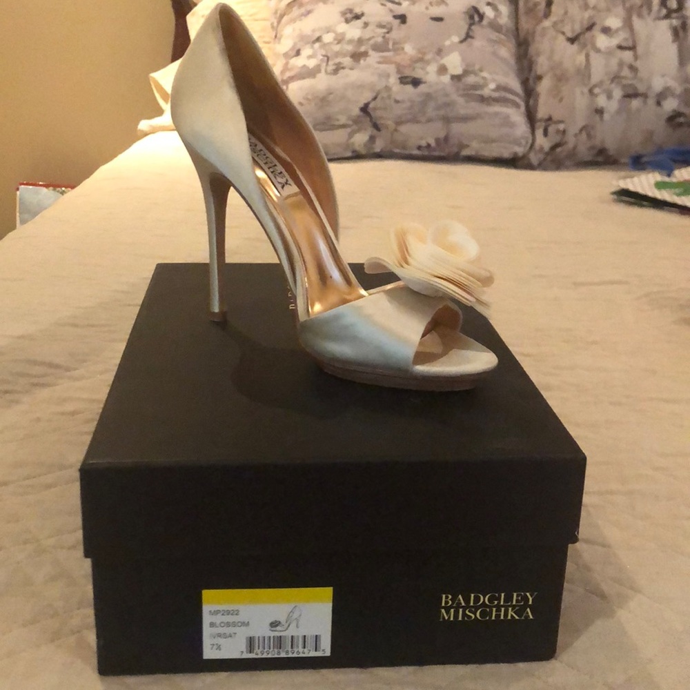 Badgley Mischka peep toe pumps
